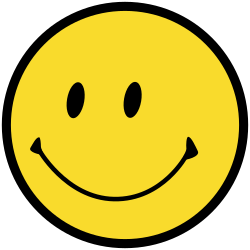 A yellow smiley face looking away (author: Mystìc @ Wikicommons)