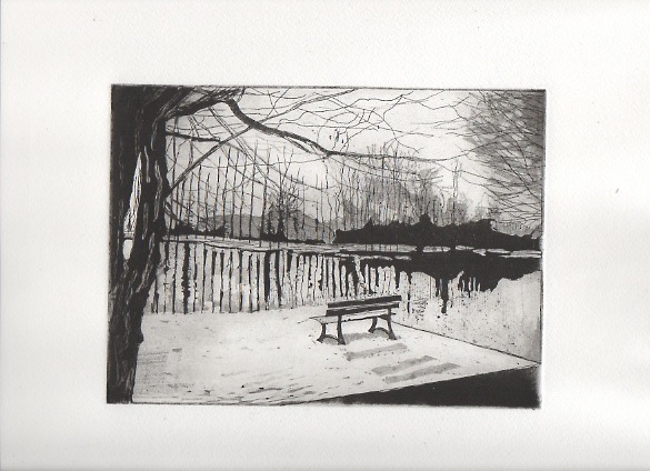 bord du lot en hiver
