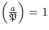 $\left(\frac{a}{{\mathfrak P}}\right)=1$