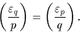 \begin{displaymath}
\left(\frac{\varepsilon_q}{p}\right)=\left(\frac{\varepsilon_p}{q}\right).\end{displaymath}